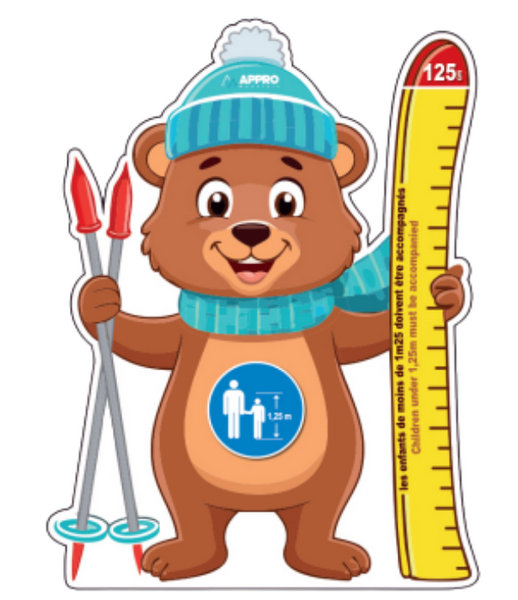 Panneau Dibond Toise 125cm - Ourson 142x50cm REC-DIB-TOISE